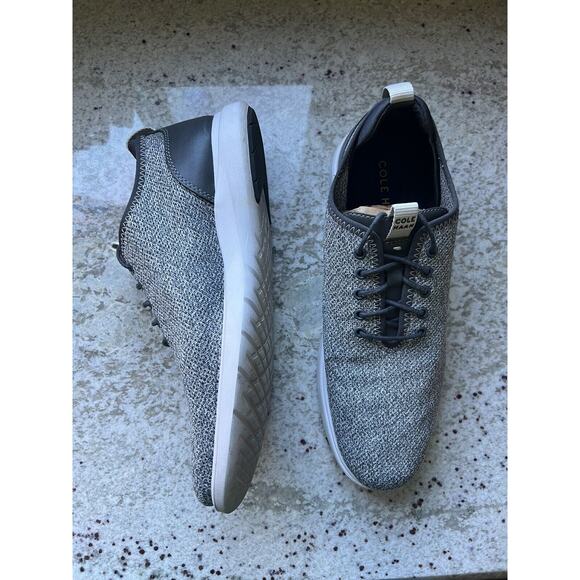 Cole Haan Grand Plus Essex Distance Knit Oxford Gray Lace Up Preppy Men's 10.5 M - Picture 1 of 7